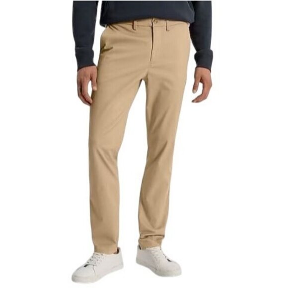 NWT EXPRESS Skinny Hyper Stretch Chino Pants 30x32 Mid Rise Solid Khaki Casual - Picture 3 of 8